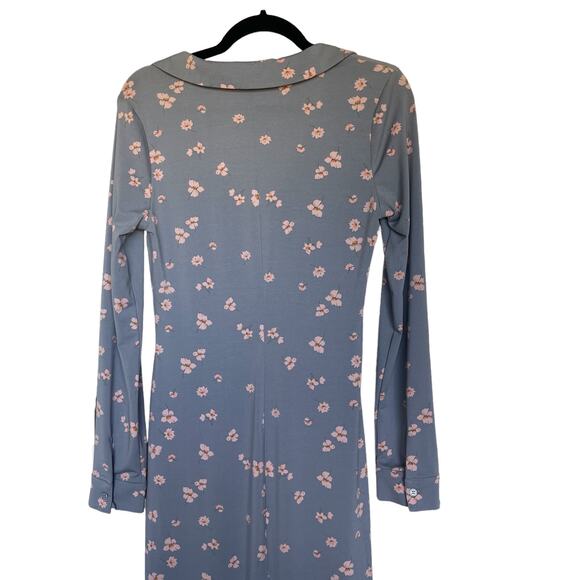 WAYF Remember Me Twist Detail Long Sleeve Cutout Midi Dress Size Small - Picture 4 of 9